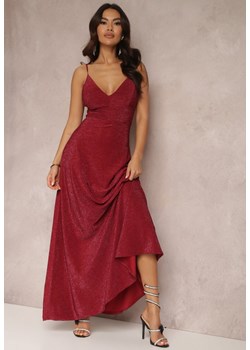 Bordowa Sukienka na Cienkich Ramiączkach Maxi Zolli ze sklepu Renee odzież w kategorii Sukienki - zdjęcie 166071625