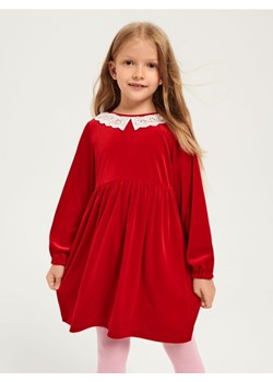 Sinsay - Sukienka z marszczeniami - czerwony ze sklepu Sinsay w kategorii Sukienki niemowlęce - zdjęcie 166089226