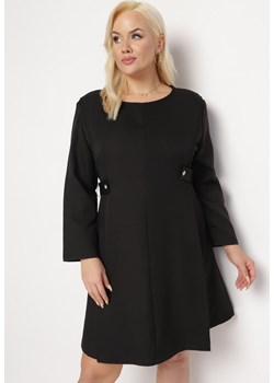 Czarna Sukienka Mini z Paskiem Perdel ze sklepu Born2be Odzież w kategorii Sukienki - zdjęcie 166092198