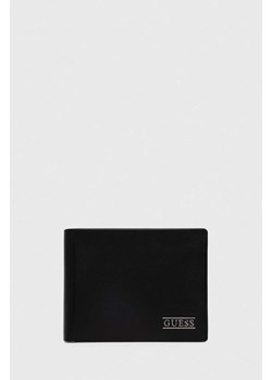Guess portfel skórzany NEW BOSTON męski kolor czarny SMNEBR LEA20 ze sklepu ANSWEAR.com w kategorii Portfele męskie - zdjęcie 166093136