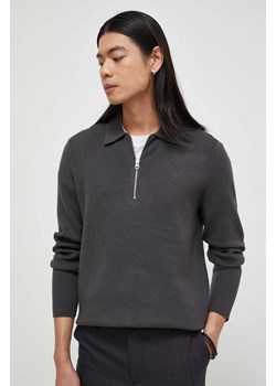 Samsoe Samsoe sweter GUNA męski kolor szary lekki M22400055 ze sklepu PRM w kategorii Swetry męskie - zdjęcie 166108859