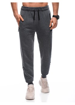 Spodnie męskie dresowe 1453P - szare ze sklepu Edoti w kategorii Spodnie męskie - zdjęcie 166110025