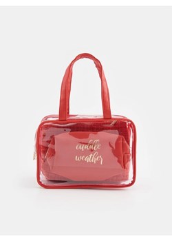 Sinsay - Kosmetyczki 3 pack - czerwony ze sklepu Sinsay w kategorii Kosmetyczki - zdjęcie 166110549