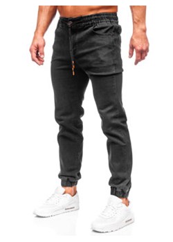Czarne spodnie jeansowe joggery męskie Denley 9101 ze sklepu Denley w kategorii Jeansy męskie - zdjęcie 166112467