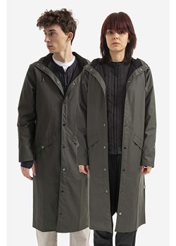 Rains kurtka przeciwdeszczowa Longer Jacket 18360 kolor zielony przejściowa 18360.GREEN ze sklepu ANSWEAR.com w kategorii Kurtki męskie - zdjęcie 166114028