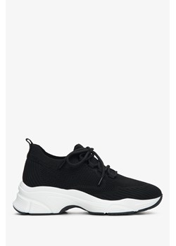 Estro: Czarne sneakersy damskie z siateczki na elastycznej podeszwie ze sklepu Estro w kategorii Buty sportowe damskie - zdjęcie 166116969