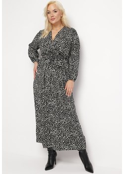 Czarna Rozkloszowana Sukienka Maxi z Gumką w Pasie Belinna ze sklepu Born2be Odzież w kategorii Sukienki - zdjęcie 166126075