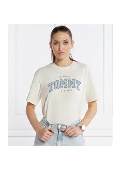 Tommy Jeans T-shirt VARSITY LUX TEE | Relaxed fit ze sklepu Gomez Fashion Store w kategorii Bluzki damskie - zdjęcie 166139758
