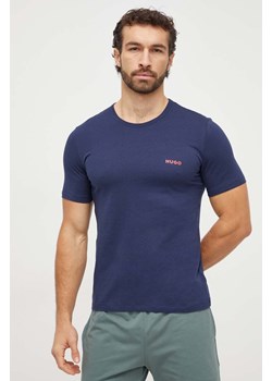 HUGO t-shirt bawełniany 3-pack kolor szary z nadrukiem 50480088 ze sklepu ANSWEAR.com w kategorii T-shirty męskie - zdjęcie 166151615