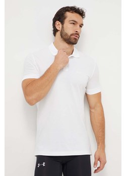 Boss Green polo bawełniane kolor biały gładki ze sklepu ANSWEAR.com w kategorii T-shirty męskie - zdjęcie 166151917