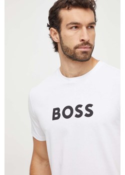 BOSS t-shirt bawełniany kolor biały z nadrukiem 50503276 ze sklepu ANSWEAR.com w kategorii T-shirty męskie - zdjęcie 166152069