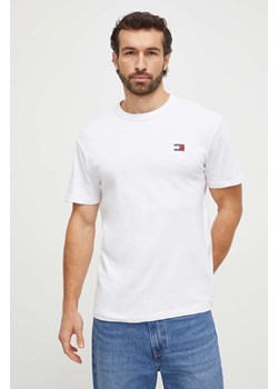 Tommy Jeans t-shirt bawełniany kolor biały z aplikacją DM0DM17995 ze sklepu ANSWEAR.com w kategorii T-shirty męskie - zdjęcie 166152119