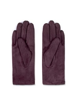 Damskie rękawiczki z kokardką ciemny brąz ze sklepu WITTCHEN w kategorii Rękawiczki damskie - zdjęcie 166152379
