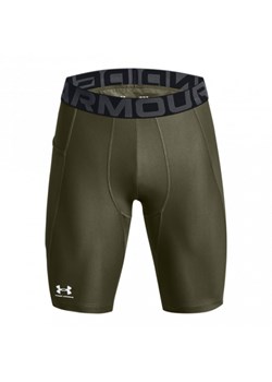 Męskie spodenki treningowe Under Armour HeatGear Pocket Long Shorts - khaki ze sklepu Sportstylestory.com w kategorii Spodenki męskie - zdjęcie 166153097