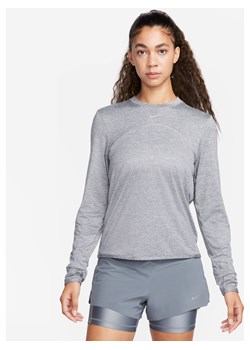 Damska koszulka z półokrągłym dekoltem do biegania Nike Dri-FIT Swift UV - Szary ze sklepu Nike poland w kategorii Bluzki damskie - zdjęcie 166155016