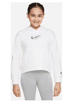 Dzianinowa bluza z kapturem dla dużych dzieci (dziewcząt) Nike Sportswear - Biel ze sklepu Nike poland w kategorii Bluzy dziewczęce - zdjęcie 166155069