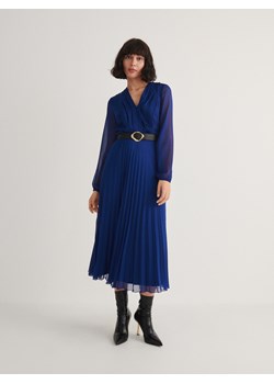 Reserved - Sukienka z paskiem - niebieski ze sklepu Reserved w kategorii Sukienki - zdjęcie 166159795