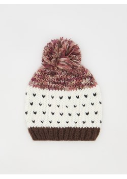 Reserved - Zimowa czapka z pomponem - wielobarwny ze sklepu Reserved w kategorii Czapki dziecięce - zdjęcie 166161758