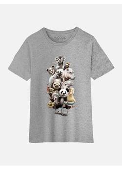 WOOOP Koszulka &quot;Zoo escape&quot; w kolorze szarym ze sklepu Limango Polska w kategorii T-shirty chłopięce - zdjęcie 166165156