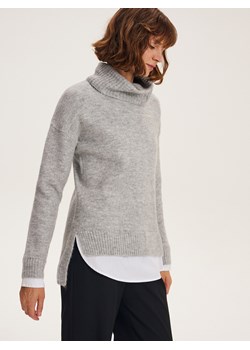 Reserved - Sweter z golfem - jasnoszary ze sklepu Reserved w kategorii Swetry damskie - zdjęcie 166166327