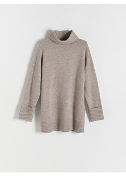 Reserved - Sweter z golfem - brązowy ze sklepu Reserved w kategorii Swetry damskie - zdjęcie 166166339