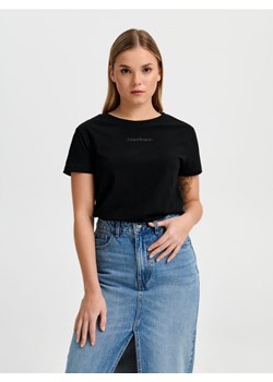 Sinsay - Koszulka z nadrukiem - czarny ze sklepu Sinsay w kategorii Bluzki damskie - zdjęcie 166167125