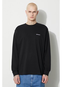 Carhartt WIP longsleeve bawełniany L/S Script Embroidery T-Shirt kolor czarny z aplikacją I032306.0D2XX ze sklepu PRM w kategorii T-shirty męskie - zdjęcie 166173295