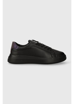 Calvin Klein sneakersy skórzane LOW TOP LACE UP PET kolor czarny HM0HM01288 ze sklepu ANSWEAR.com w kategorii Trampki męskie - zdjęcie 166173808