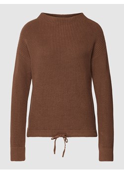 Sweter z dzianiny z prążkowanymi wykończeniami ze sklepu Peek&Cloppenburg  w kategorii Swetry damskie - zdjęcie 166175275
