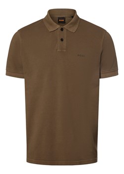 BOSS Orange Męska koszulka polo Mężczyźni Bawełna khaki jednolity ze sklepu vangraaf w kategorii T-shirty męskie - zdjęcie 166181365