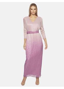 Elegancka połyskująca sukienka maxi z paskiem L’AF Arianna ze sklepu Eye For Fashion w kategorii Sukienki - zdjęcie 166181908
