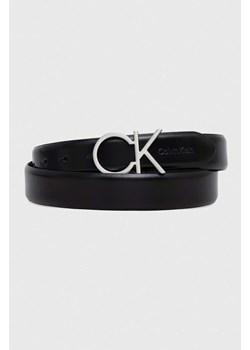 Calvin Klein pasek skórzany damski kolor czarny ze sklepu ANSWEAR.com w kategorii Paski damskie - zdjęcie 166183826