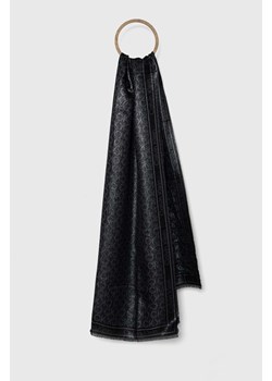 Calvin Klein szal damski kolor szary wzorzysty ze sklepu ANSWEAR.com w kategorii Szaliki i chusty damskie - zdjęcie 166184088