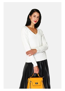 ASSUILI Sweter w kolorze białym ze sklepu Limango Polska w kategorii Swetry damskie - zdjęcie 166187359