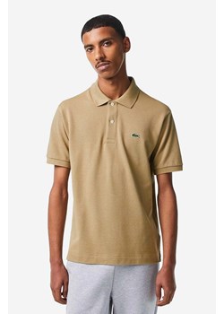 Lacoste polo bawełniane kolor beżowy ze sklepu PRM w kategorii T-shirty męskie - zdjęcie 166191125