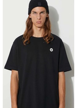 Wood Wood t-shirt bawełniany Ace t-shirt kolor czarny gładki 10005710.2222 ze sklepu PRM w kategorii T-shirty męskie - zdjęcie 166191337