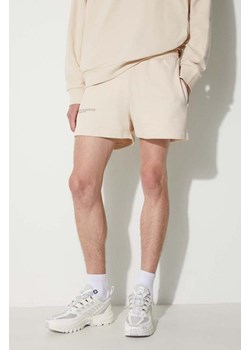 Pangaia szorty bawełniane kolor beżowy gładkie ze sklepu PRM w kategorii Spodenki męskie - zdjęcie 166191539