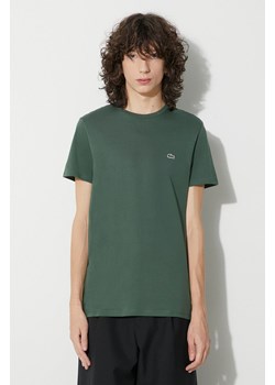 Lacoste t-shirt bawełniany kolor brązowy gładki TH6709-001. ze sklepu PRM w kategorii T-shirty męskie - zdjęcie 166191697