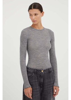Samsoe Samsoe sweter wełniany DOUDO damski kolor szary lekki F00013571 ze sklepu PRM w kategorii Swetry damskie - zdjęcie 166191709