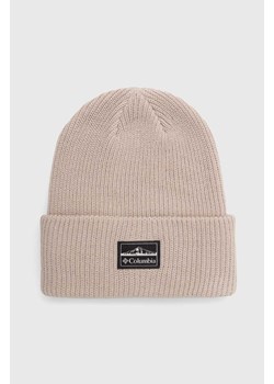 Columbia czapka Lost Lager II Beanie kolor beżowy 1975921 ze sklepu PRM w kategorii Czapki zimowe damskie - zdjęcie 166191848