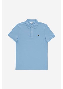 Lacoste polo bawełniane kolor niebieski ze sklepu PRM w kategorii T-shirty męskie - zdjęcie 166191886