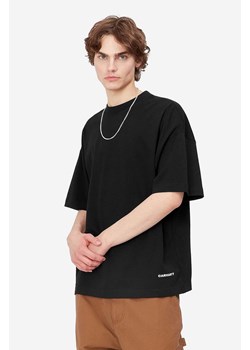 Carhartt WIP t-shirt bawełniany kolor czarny gładki I031373 ze sklepu PRM w kategorii T-shirty męskie - zdjęcie 166192686