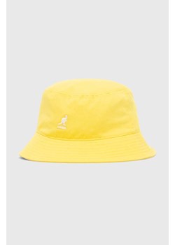 Kangol kapelusz bawełniany Kapelusz Kangol Washed Bucket K4224HT WHITE kolor żółty bawełniany K4224HT-WHITE ze sklepu PRM w kategorii Kapelusze damskie - zdjęcie 166192899
