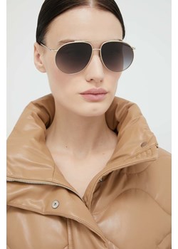 Burberry okulary przeciwsłoneczne ALICE damskie kolor złoty 0BE3138 ze sklepu PRM w kategorii Okulary przeciwsłoneczne damskie - zdjęcie 166192998