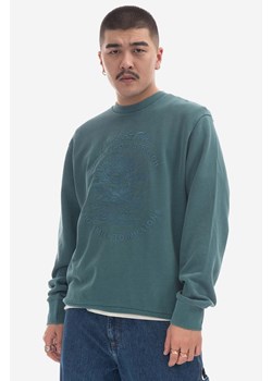 Carhartt WIP bluza bawełniana Bayou Sweat męska kolor zielony z aplikacją I031818-BOTANIC ze sklepu PRM w kategorii Bluzy męskie - zdjęcie 166193016