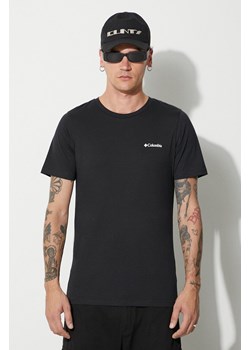 Columbia t-shirt bawełniany Rapid Ridge Back Graphic kolor czarny z nadrukiem ze sklepu PRM w kategorii T-shirty męskie - zdjęcie 166193465