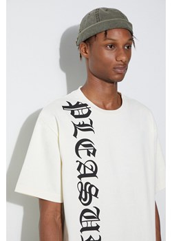 PLEASURES t-shirt bawełniany kolor beżowy z nadrukiem ze sklepu PRM w kategorii T-shirty męskie - zdjęcie 166193639