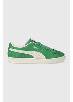 Puma sneakersy zamszowe kolor zielony ze sklepu PRM w kategorii Trampki męskie - zdjęcie 166193778