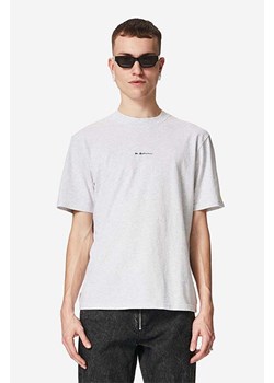 Han Kjøbenhavn t-shirt bawełniany Casual Tee Short Sleeve kolor szary gładki M.132073-WHITE ze sklepu PRM w kategorii T-shirty męskie - zdjęcie 166193909