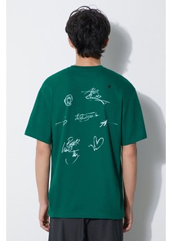 Ader Error t-shirt Twinkle Heart Logo męski kolor zielony z nadrukiem BMADFWTS0102 ze sklepu PRM w kategorii T-shirty męskie - zdjęcie 166194138